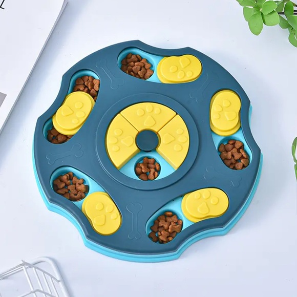 Interactive Pet Toy with Dog Treat Dispensing Features, New, Blue Yellow - Picture 2 of 5